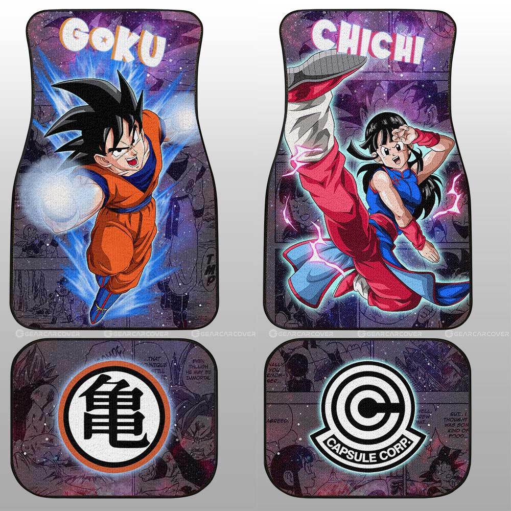 Dragon Ball Car Mats Goku And Chichi Car Floor Mats Galaxy Style Car Floor Mats