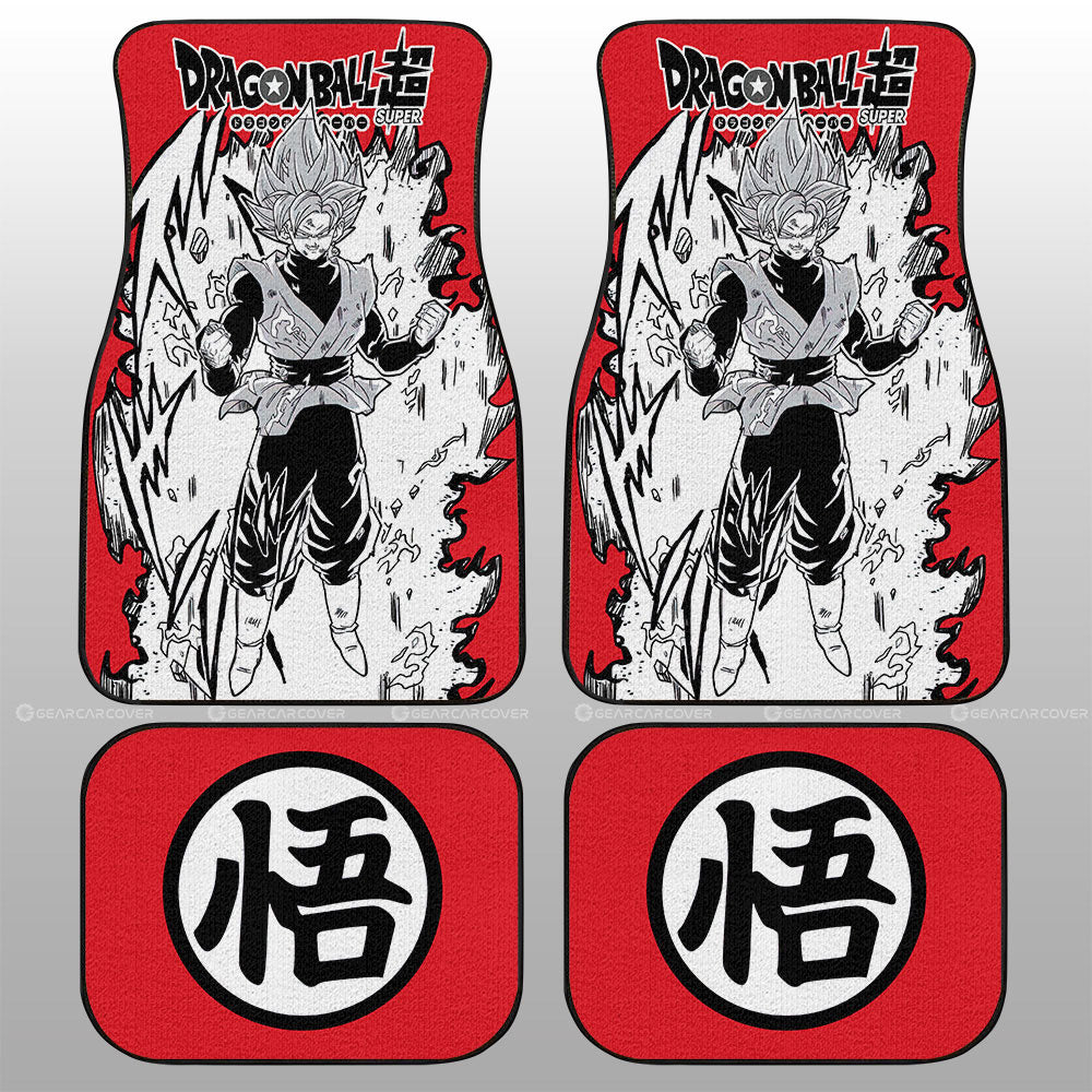 Dragon Ball Car Mats Goku Black Rose Car Floor Mats Dragon Ball Anime Car Manga Style For Fans Car Floor Mats