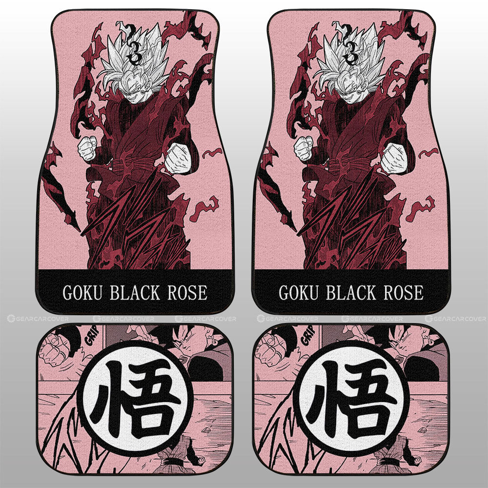 Dragon Ball Car Mats Goku Black Rose Car Floor Mats Dragon Ball Anime Manga Color Style Car Floor Mats