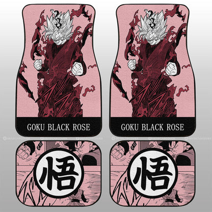 Dragon Ball Car Mats Goku Black Rose Car Floor Mats Dragon Ball Anime Manga Color Style Car Floor Mats