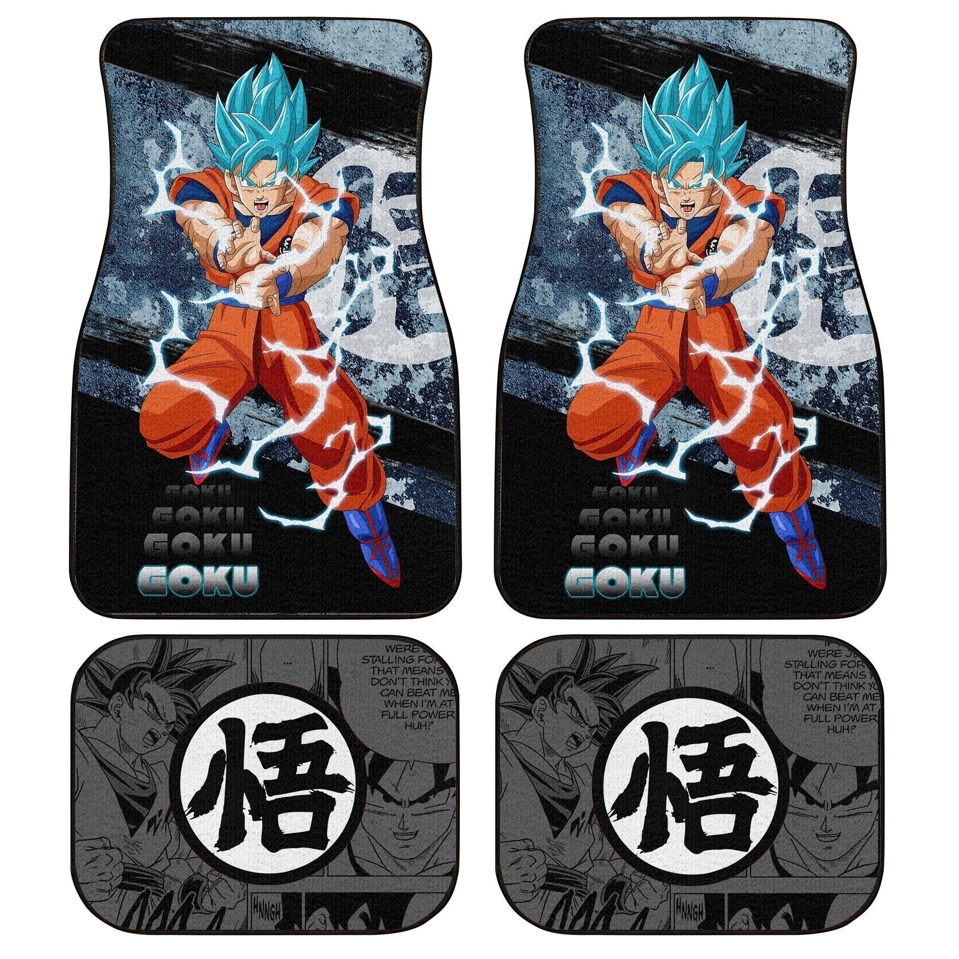 Dragon Ball Car Mats Goku Blue Car Floor Mats Anime Dragon Ball Car Interior Floor Mats