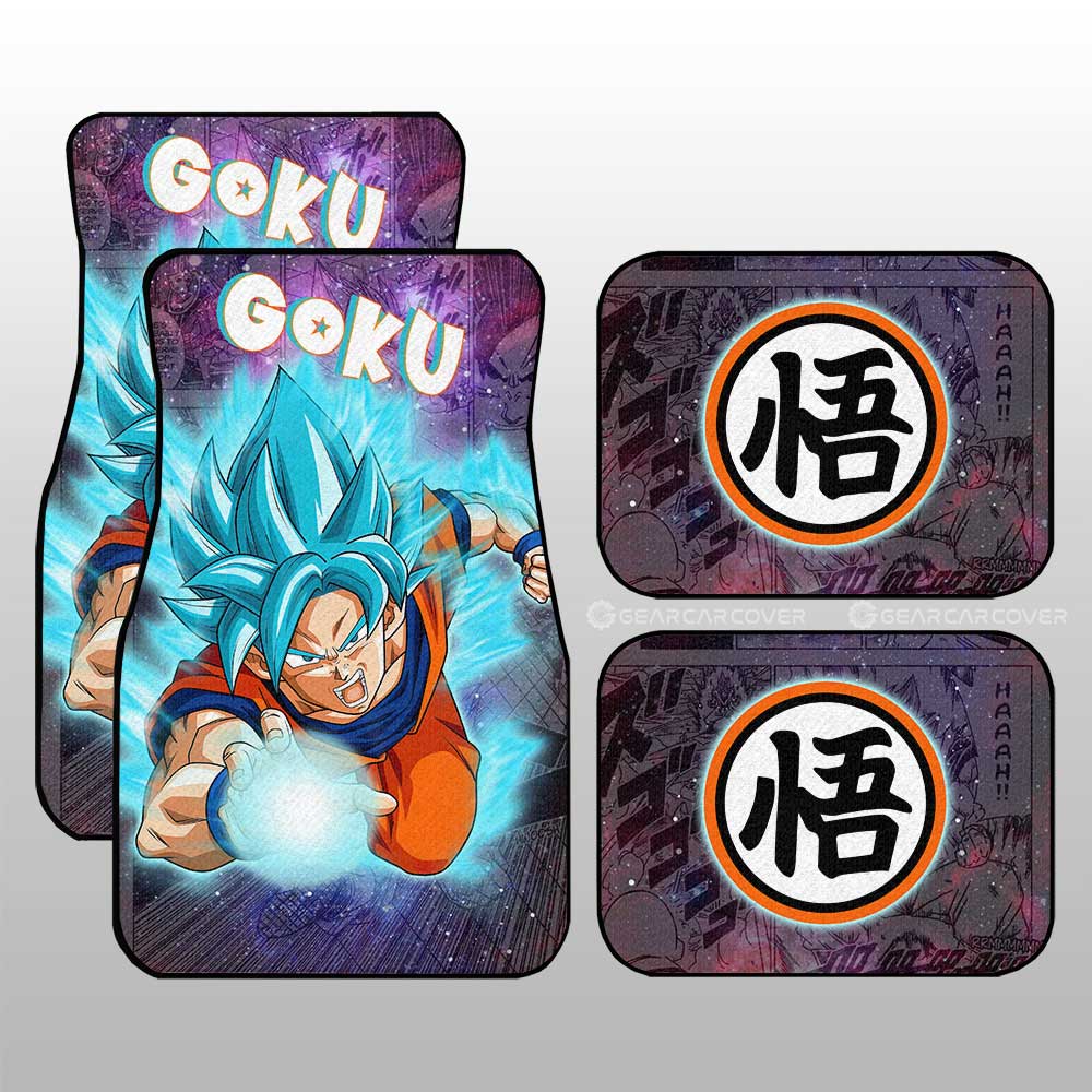 Dragon Ball Car Mats Goku Blue Car Floor Mats Galaxy Style Car Floor Mats