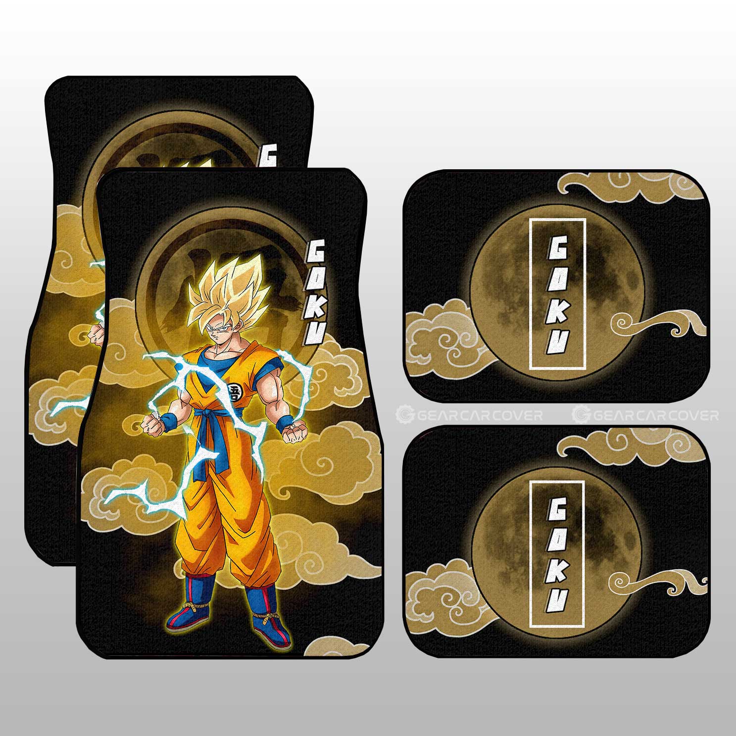 Dragon Ball Car Mats Goku SSJ Car Floor Mats Demon Slayer Car Floor Mats