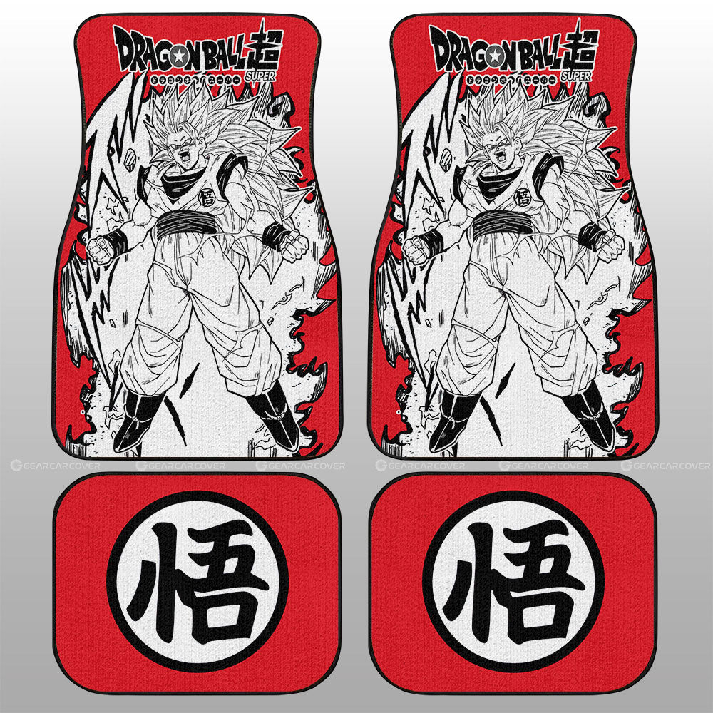 Dragon Ball Car Mats Goku SSJ Car Floor Mats Car Manga Style For Fans Car Floor Mats