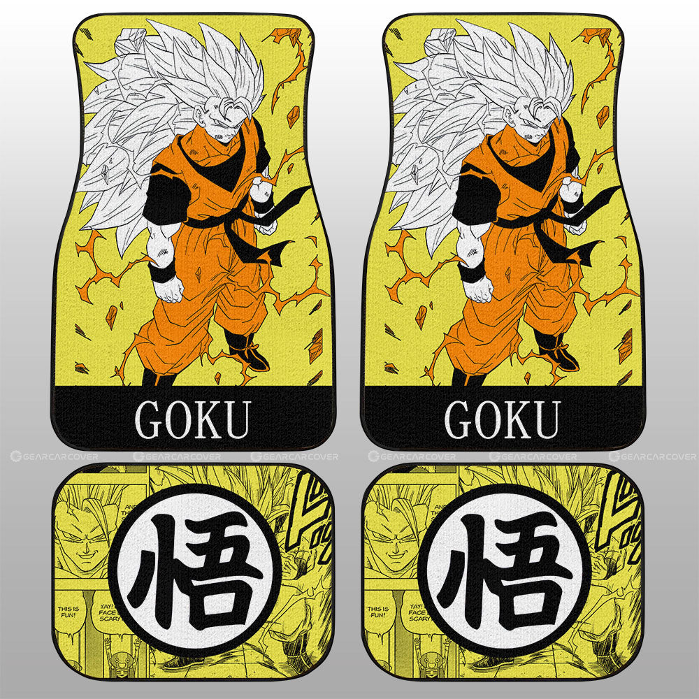 Dragon Ball Car Mats Goku SSJ Car Floor Mats Dragon Ball Anime Manga Color Style Car Floor Mats