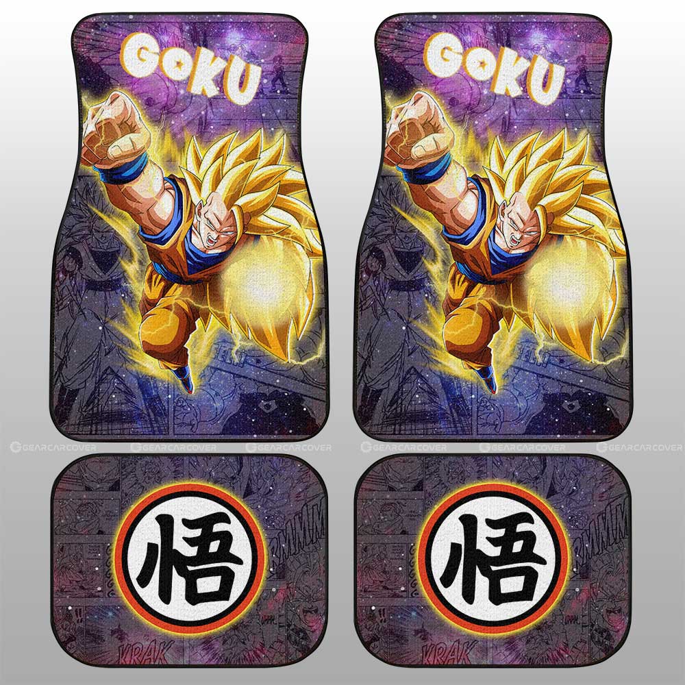 Dragon Ball Car Mats Goku SSJ Car Floor Mats Galaxy Style Car Floor Mats