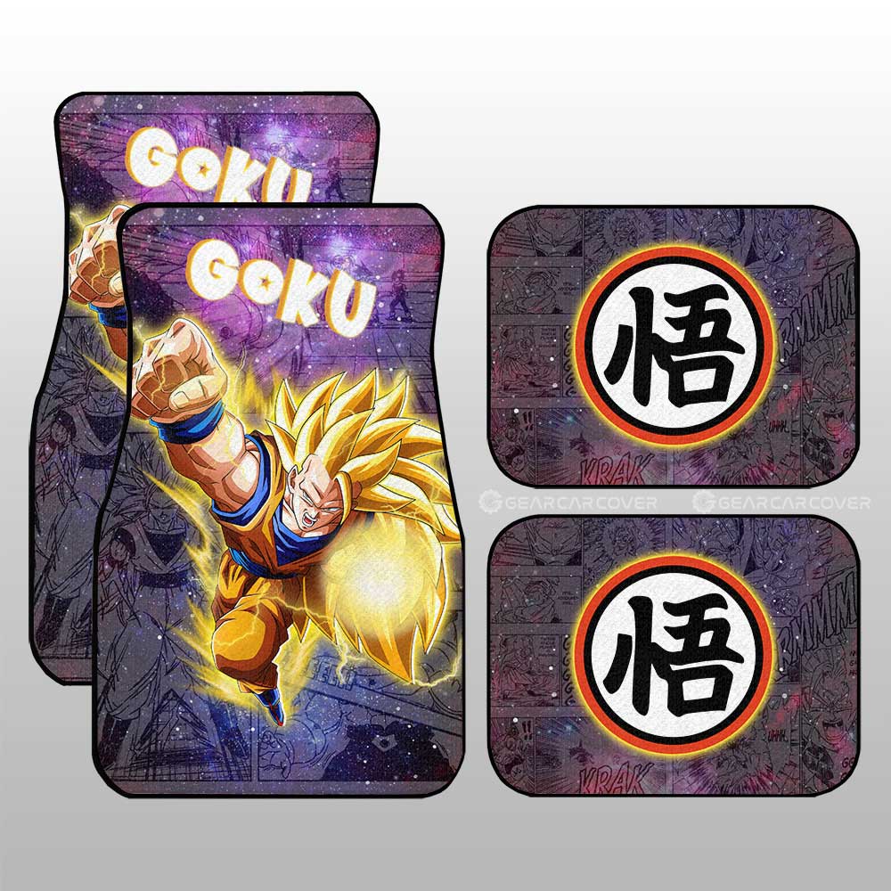 Dragon Ball Car Mats Goku SSJ Car Floor Mats Galaxy Style Car Floor Mats