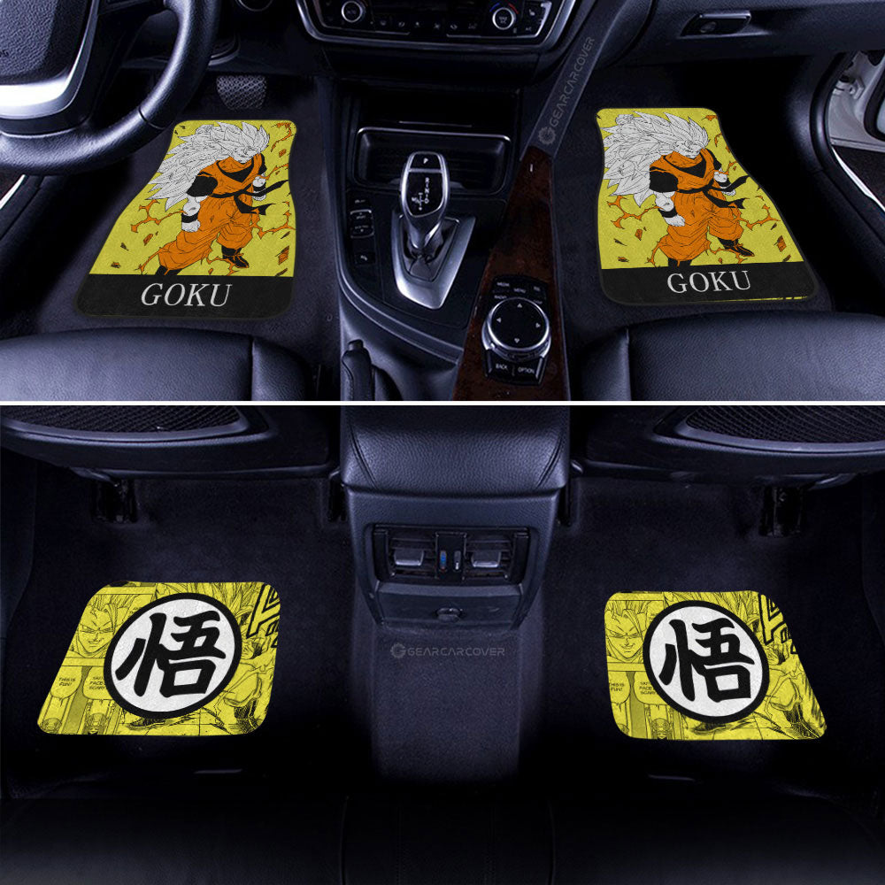 Dragon Ball Car Mats Goku SSJ Car Floor Mats Manga Color Style Car Floor Mats