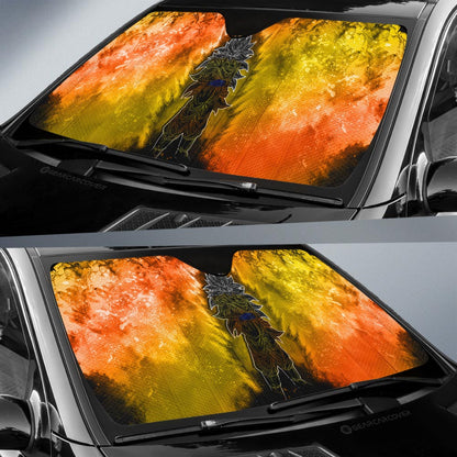 Goku SSJ Car Sunshade Custom Anime Car Accessories