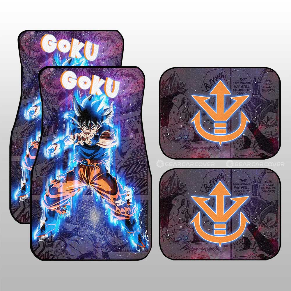 Dragon Ball Car Mats Goku Ultra Instinct Car Floor Mats Galaxy Style Dragon Ball Anime Car Floor Mats