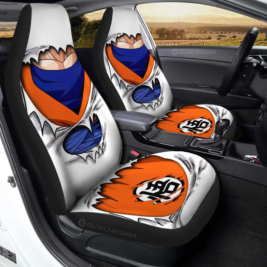 Dragon Ball Car Seat Covers Dragon Ball Goku Uniform Graphic Seat Covers White Orange