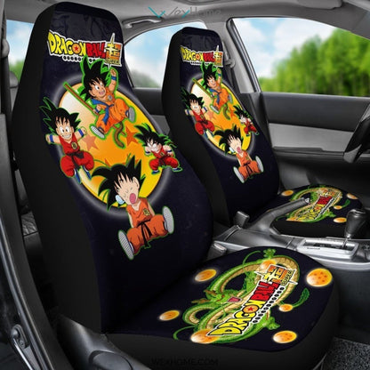 Dragon Ball Car Seat Covers Goku Kid All Poses Dragon Ball Seat Covers Green Orange