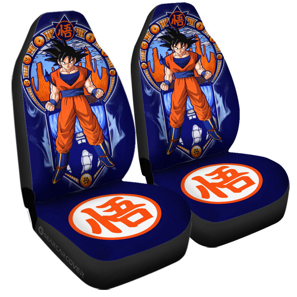 Dragon Ball Car Seat Covers Songoku Mountain View Dragon Ball Pattern Seat Covers Blue Orange