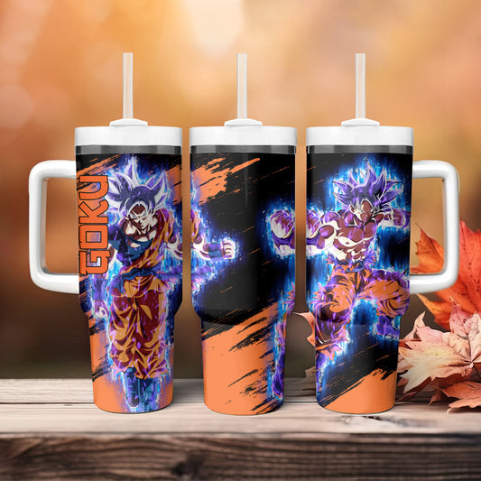 Dragon Ball 40 Oz Tumbler Dragon Ball Goku Ultra Instinct Power Tumbler 40 Oz Colorful