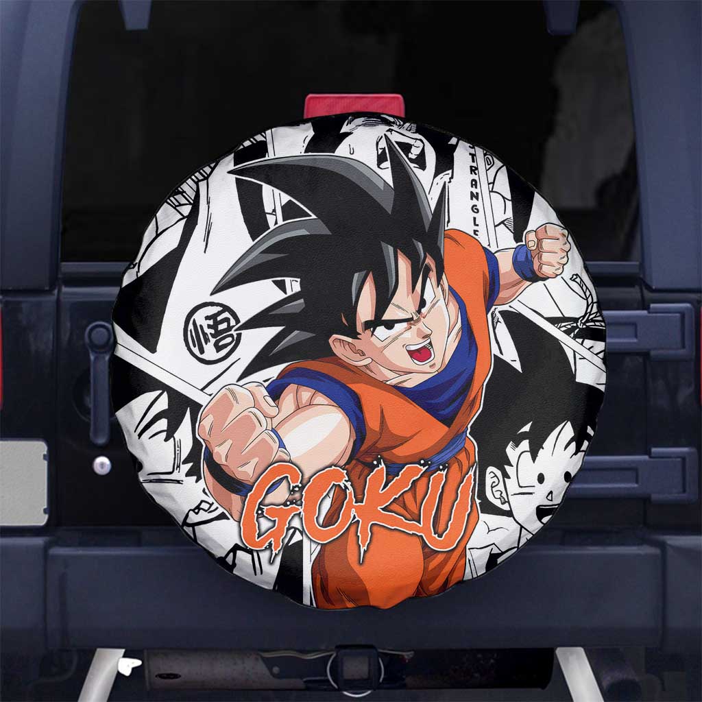 Dragon Ball Spare Tire Cover Dragon Ball Goku Manga Pattern Tire Covers White Orange