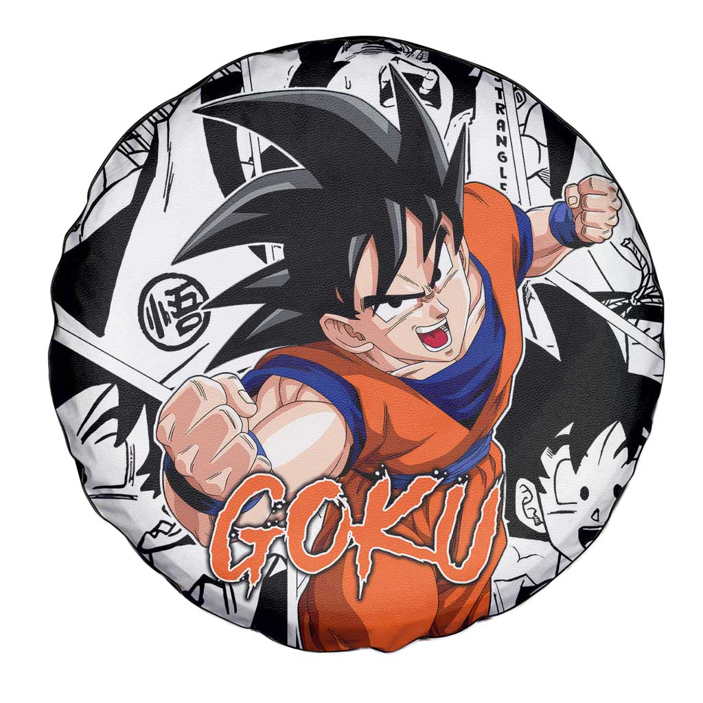 Dragon Ball Spare Tire Cover Dragon Ball Goku Manga Pattern Tire Covers White Orange