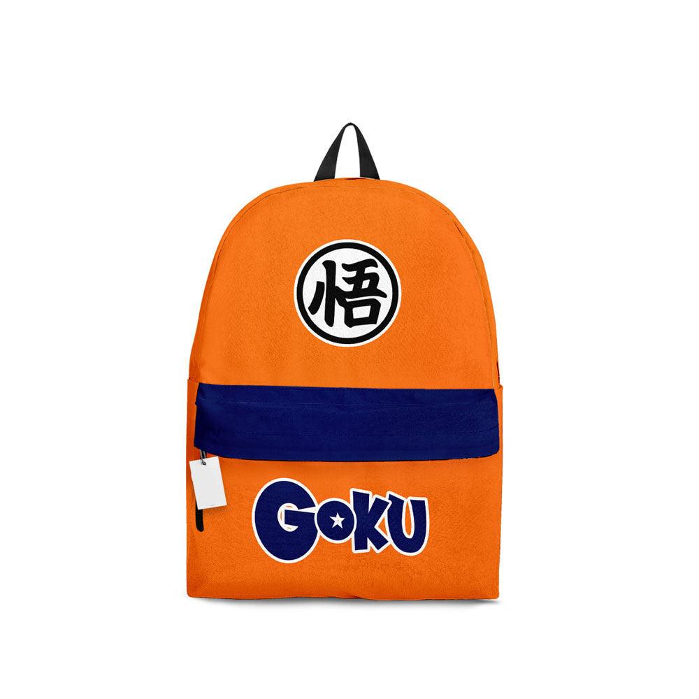 Dragon Ball Backpack Goku Kanji Symbol Pattern Backpacks Orange