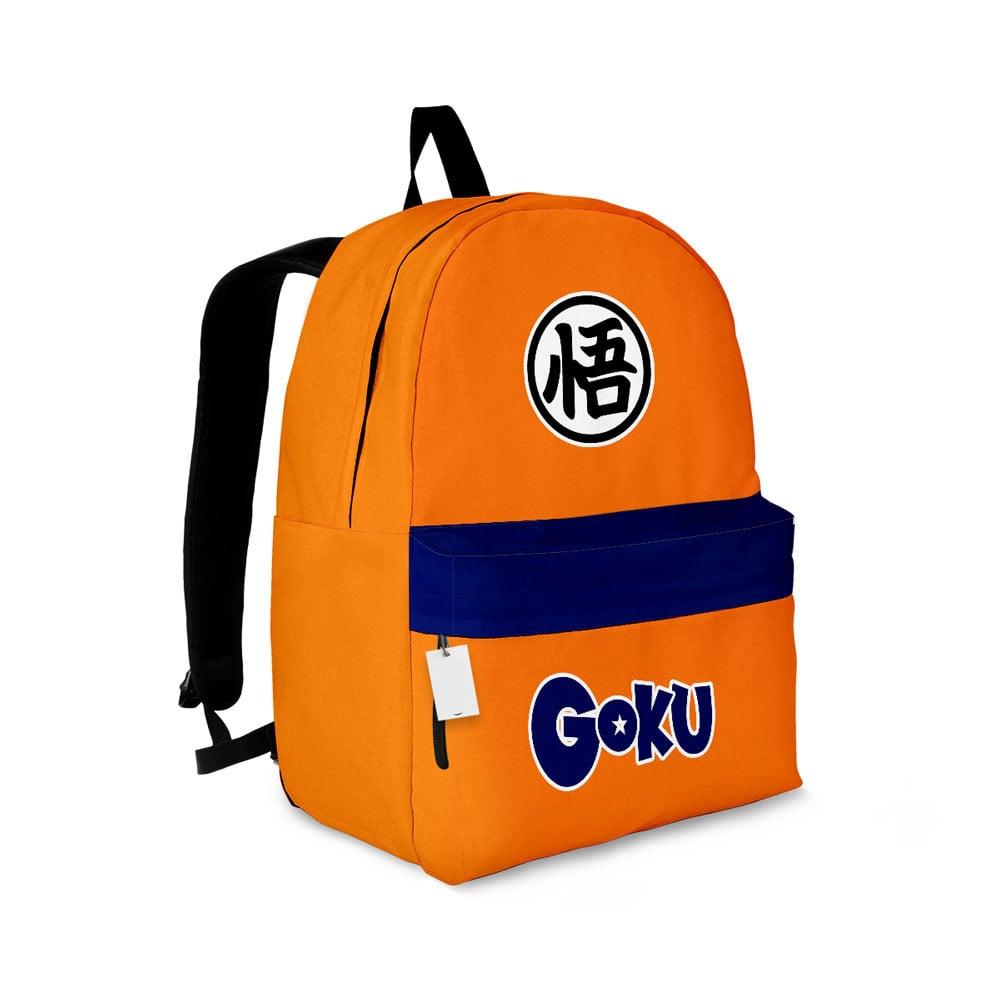 Dragon Ball Backpack Goku Kanji Symbol Pattern Backpacks Orange