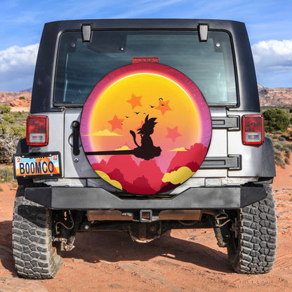 Dragon Ball Spare Tire Cover Goku Kid Sunset Dragon Ball Tire Covers Colorful