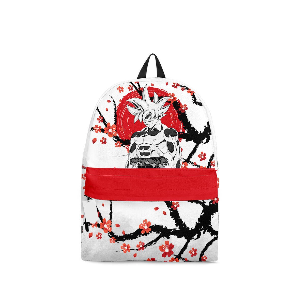Dragon Ball Backpack Goku Ultra Instinct Japanese Cherry Blossom Pattern Backpacks White Red