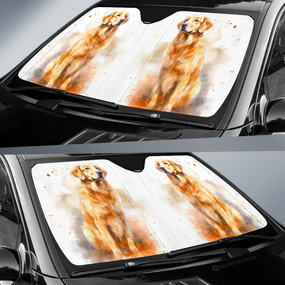 Golden Retriever Car Sunshade Custom Car Accessories