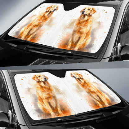 Golden Retriever Car Sunshade Custom Car Accessories