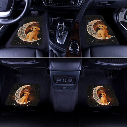 Dog Car Floor Mats Cute Cartoon Golden Retriever Puppy Galaxy Car Mats