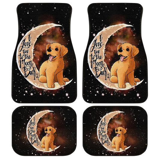 Dog Car Floor Mats Cute Cartoon Golden Retriever Puppy Galaxy Car Mats