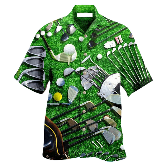 Golf Hawaii Shirt All Golf Equipment Graphic Hawaiian Shirt Green Unisex