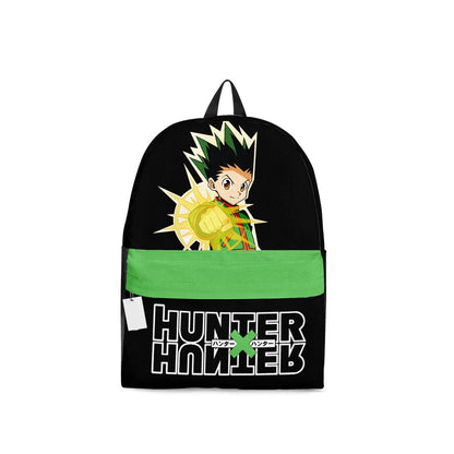 Hunter X Hunter Backpack Hunter X Hunter Gon Freecss Graphic Backpacks Black Green