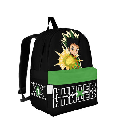Hunter X Hunter Backpack Hunter X Hunter Gon Freecss Graphic Backpacks Black Green
