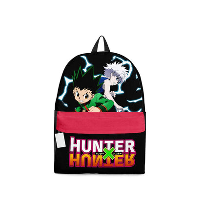 Hunter X Hunter Backpack Hunter X Hunter Gon x Killua Graphic Backpacks Black Red