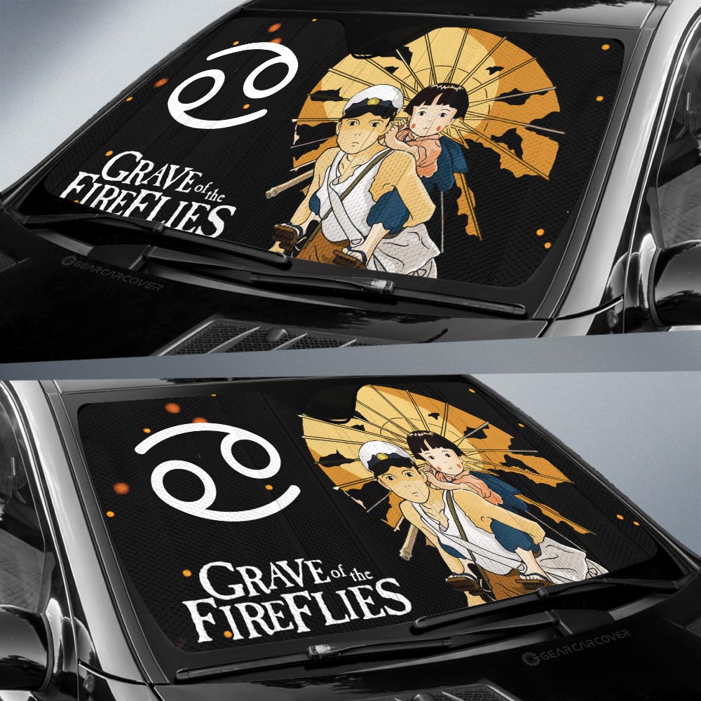 Grave Of The Fireflies Car Sunshade Custom Car Accessories