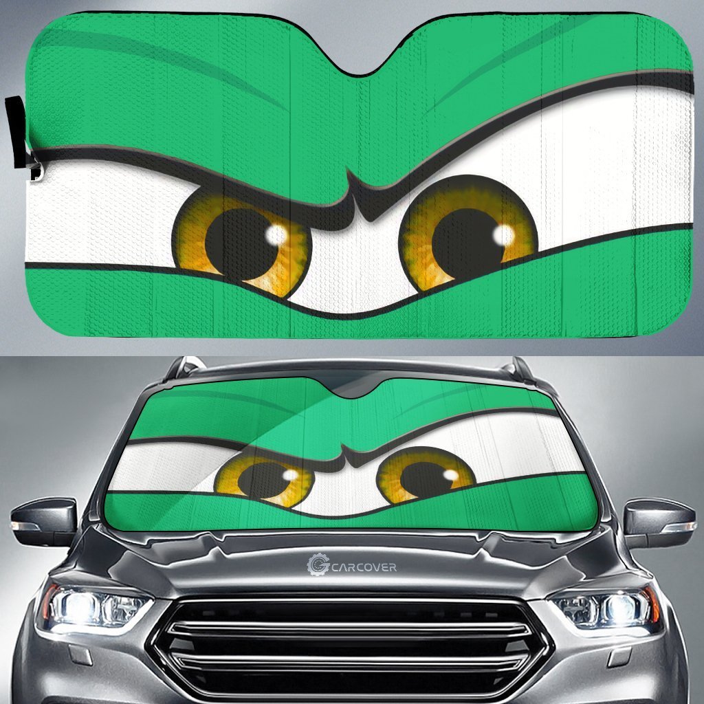 Green Angry Eyes Car Sunshade Custom Car Accessories