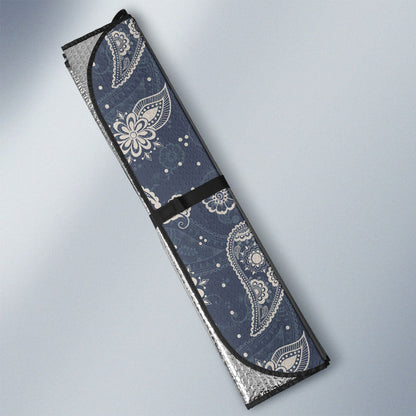 Grey Paisley Pattern Car Sunshade Custom Car Accessories