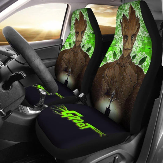 Guardians Of The Galaxy Car Seat Covers MV Guardians Of The Galaxy Groot Seat Covers Green Brown