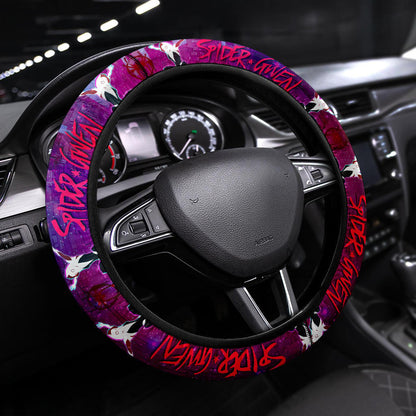 Spiderman Steering Wheel Cover Gwen Spider Girl Spider Man Driving Wheel Cover Purple Red