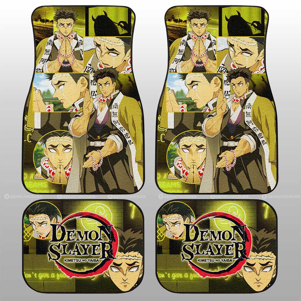 Demon Slayer Car Mats Gyomei Himejima Car Floor Mats Demon Slayer Anime Floor Mats