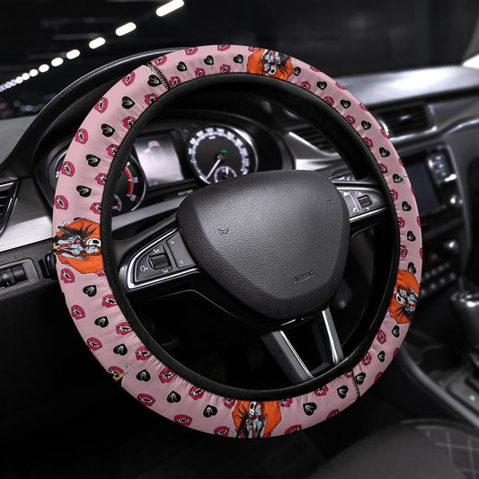 TNBC Steering Wheel Cover Jack And Sally Dating Patterns Driving Wheel Cover Pink