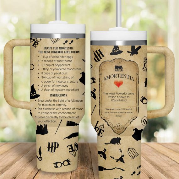 HP 40 Oz Tumbler Recipe For Amortentia Magical Items Tumbler 40 Oz Brown