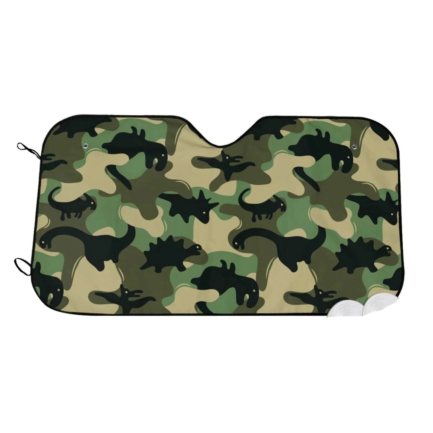 Dinosaur Car Sun Shade Cute Dinosaur Camoflage Pattern Winshield Sun Shade Black Green