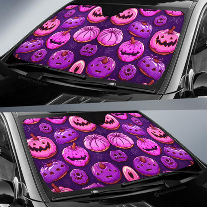 Halloween Donuts Car Sunshade Custom Girly Pattern Car Accessories