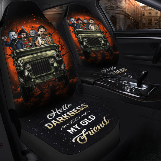 Moonlight Halloween Horror Movies Ride Jeep Funny Car Seat Covers