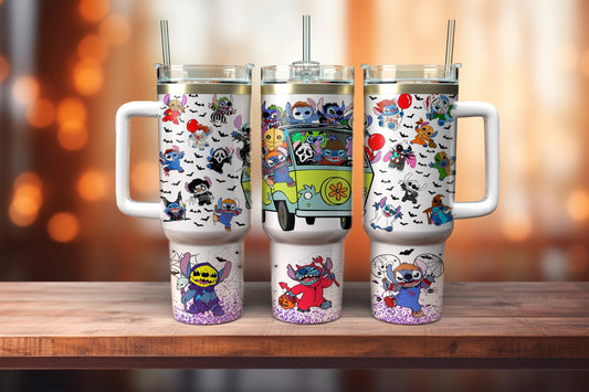 Stitch 40 Oz Tumbler Stitch Costumes As Halloween Characters Tumbler 40 Oz Colorful