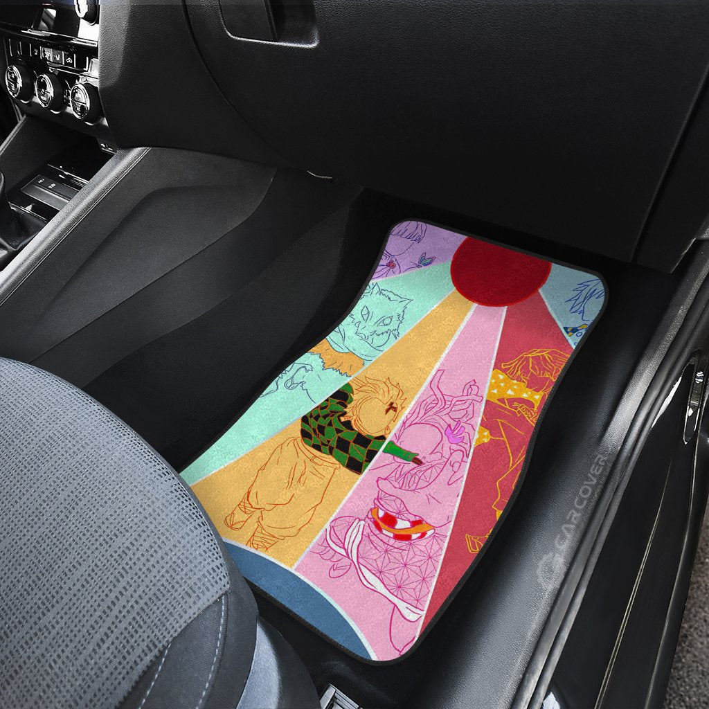 Demon Slayer Car Mats Hanafuda Demon Slayer Car Floor Mats Demon Slayer Car Floor Mats