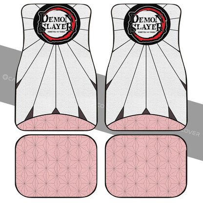 Demon Slayer Car Mats Nezuko Kamado Hanafuda Demon Slayer Car Floor Mats