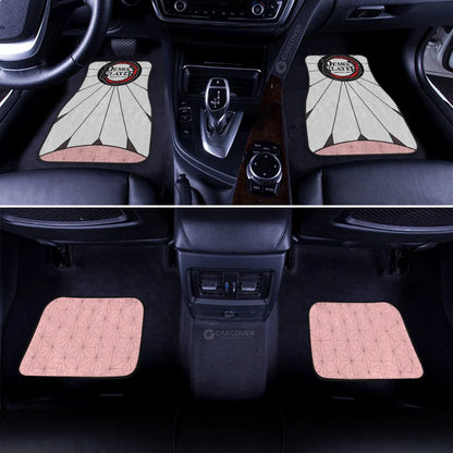 Demon Slayer Car Mats Nezuko Kamado Hanafuda Demon Slayer Car Floor Mats