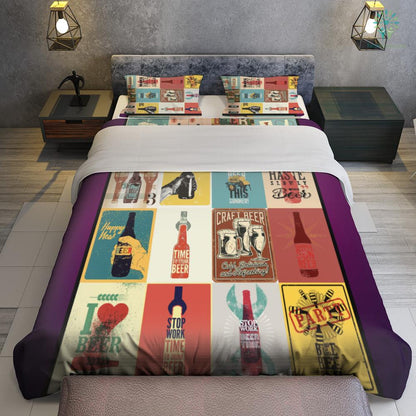 Beer Bedding Set I Want More Beer This Summer Duvet Covers Colorful Unique Gift