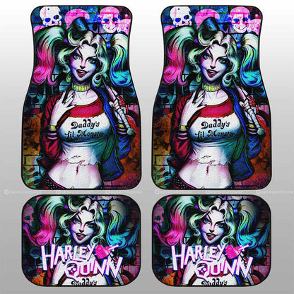 Harley Quinn Car Mats DC Harley Quinn From Suicide Squad Anime Style Car Floor Mats Colorful