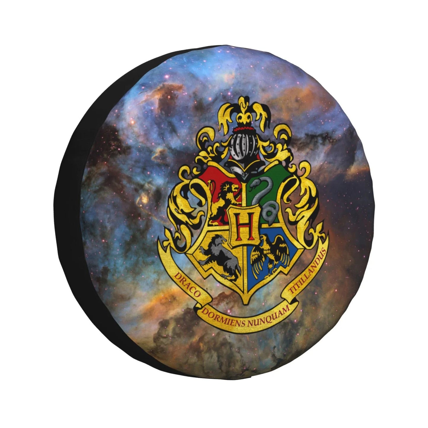 HP Spare Tire Cover HP Hogwarts School Crest Symbol Galaxy Tire Covers Colorful